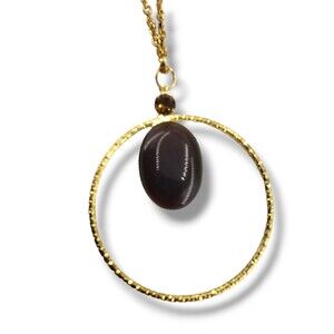 Dressbarn Gold Tone Chain Circle Pendant Necklace NWT Adjustable